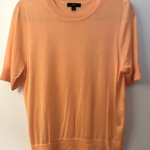 J.Crew Short-sleeve silk-blend crewneck sweater
